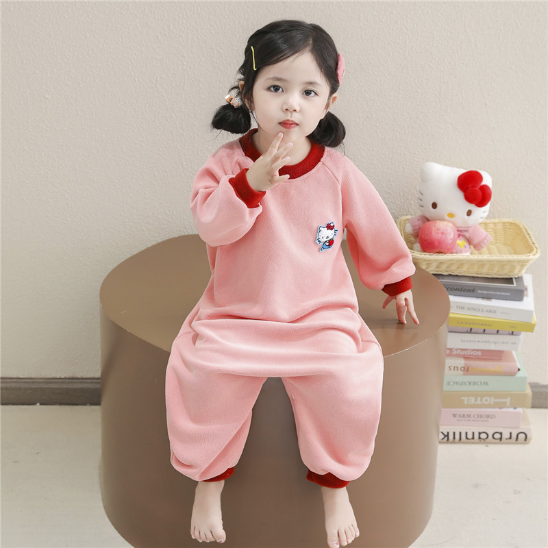 女童连体睡衣秋季宝宝秋冬款