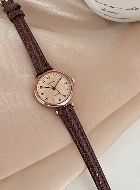 静音考试专用手表女士女款高中学生公考公务员初中复古电子机械表