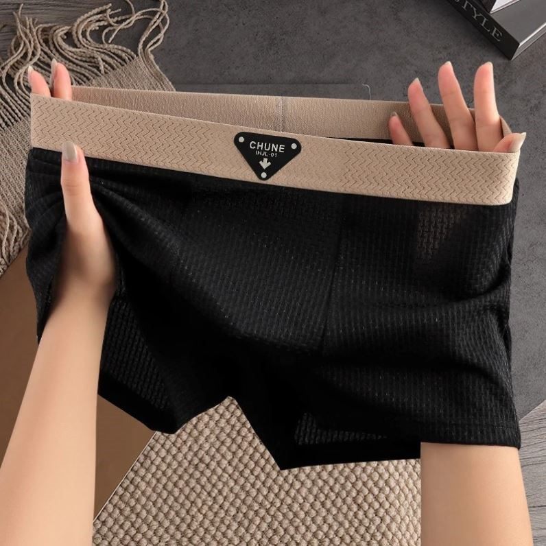 新款男士冰丝内裤男时尚运动平角裤夏季薄款透气四角裤潮流短裤衩,女士内衣/男士内衣/家居服,男平角内裤,淘宝优惠券,粉丝福利购,淘宝优惠卷