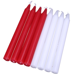 红白家用停电备用蜡烛无烟生日腊烛应急除湿去甲醛长杆老式白蜡烛
