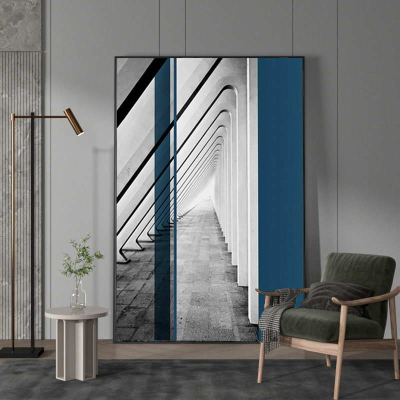 边界现代简约抽象创意个性装饰画玄关工业风客厅过道卧室北欧挂画