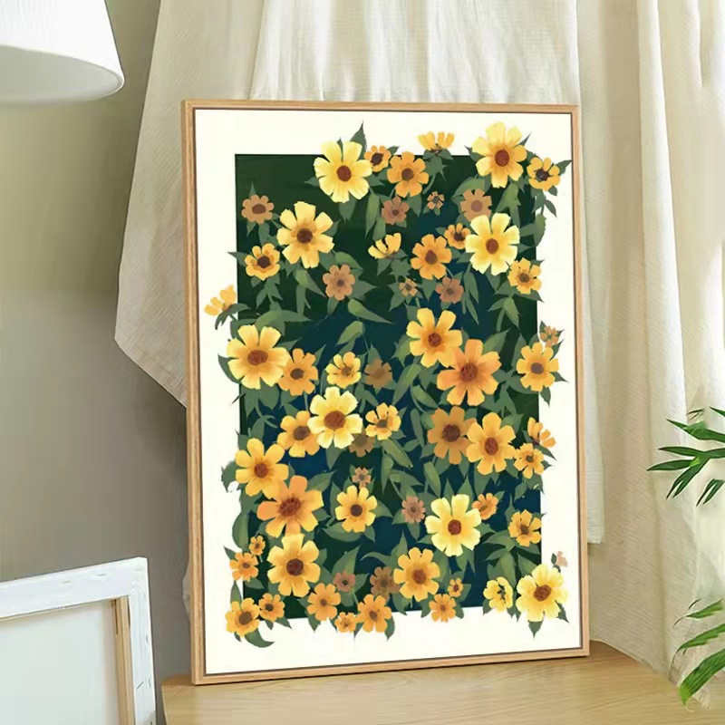 北欧装饰画ins艺术挂画客厅卧室玄关摆画抽象花卉小清新壁画图片