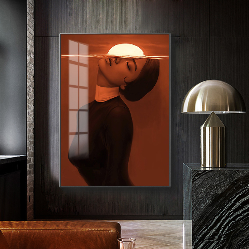 北欧风创意美女餐厅客厅挂画后现代人物玄关装饰画衣帽间卧室壁画图片