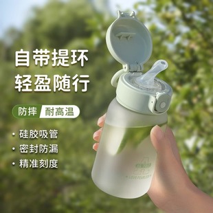 吸管水杯女生高颜值小巧便携防摔耐高温儿童学生上学杯子2025新款