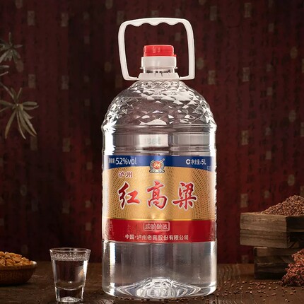 泸州老窖股份52度浓香型纯粮食酒散装高粱白酒5L桶装泡酒专用酒
