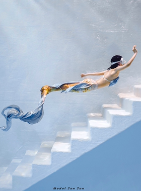 YK 超轻buingbuing烫金美人鱼大尾巴泳衣海洋馆潜水拍摄性感鱼皮