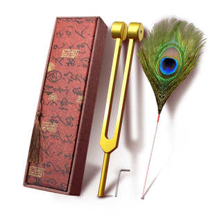 专业采耳工具耳震子振铃响铗掏耳长款音叉音锤银针孔雀毛扫脸毛毛