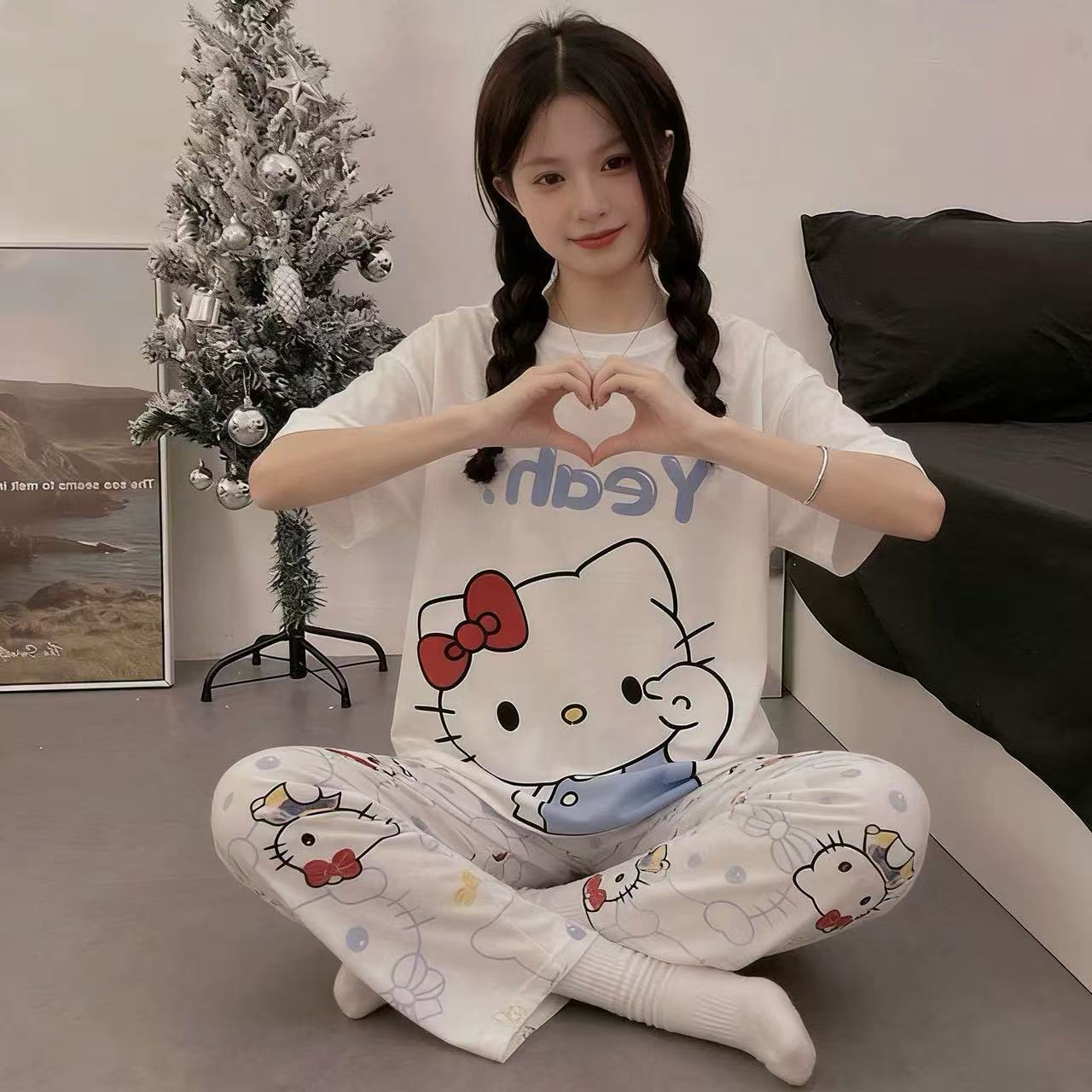 HelloKitty凯蒂猫短袖睡衣/家居服套装