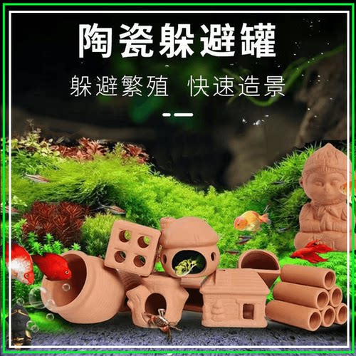 躲避罐鱼缸造景虾屋虾窝产卵罐
