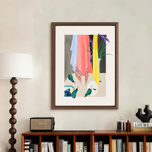画玩美现代小众艺术 饰画中古静物客厅挂画 午后时光 复古卧室装