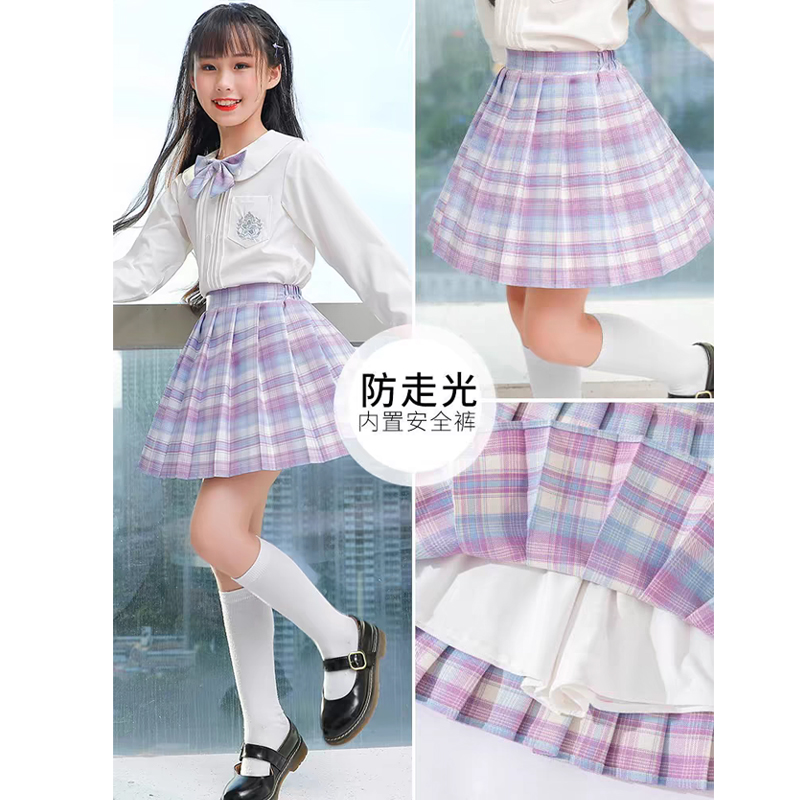 短裙百褶裙洋气女童jk裙子学院风