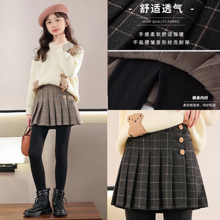 裙中大童加绒裤 女童裙裤 洋气儿童假两件裤 外穿春秋新款 子潮 打底裤