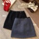 女童小香风半身裙小女孩秋冬毛呢包臀裙儿童气质a字裙亮闪闪短裙