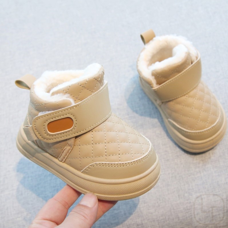 冬季新款加厚儿童棉鞋宝宝冬天鞋子防滑男女童雪地靴婴幼儿童鞋厚