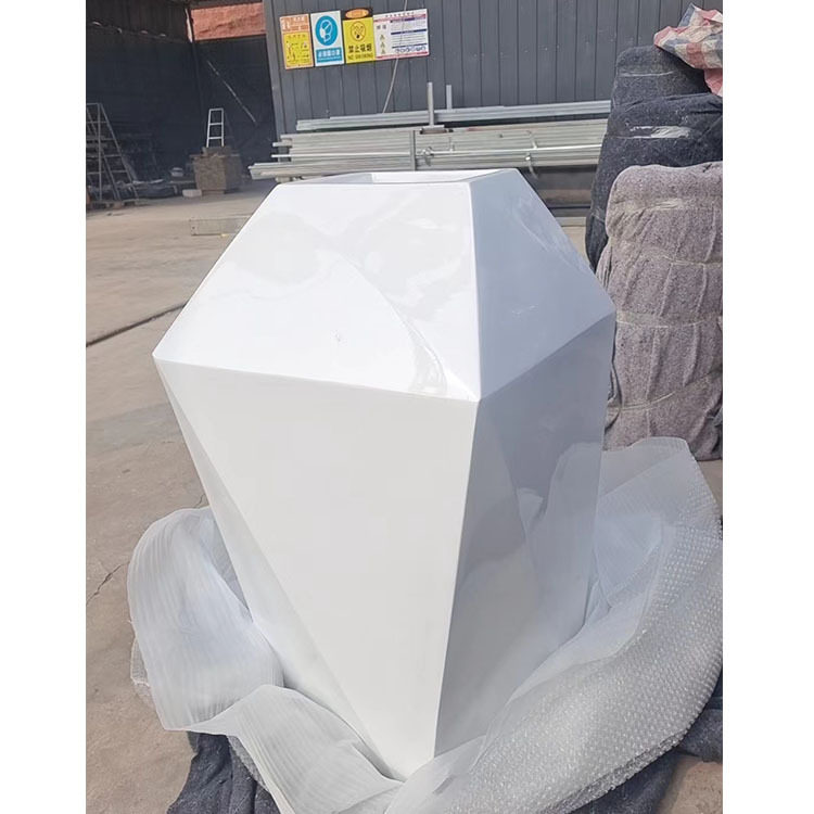 现货白色玻璃钢异形花盆花瓶