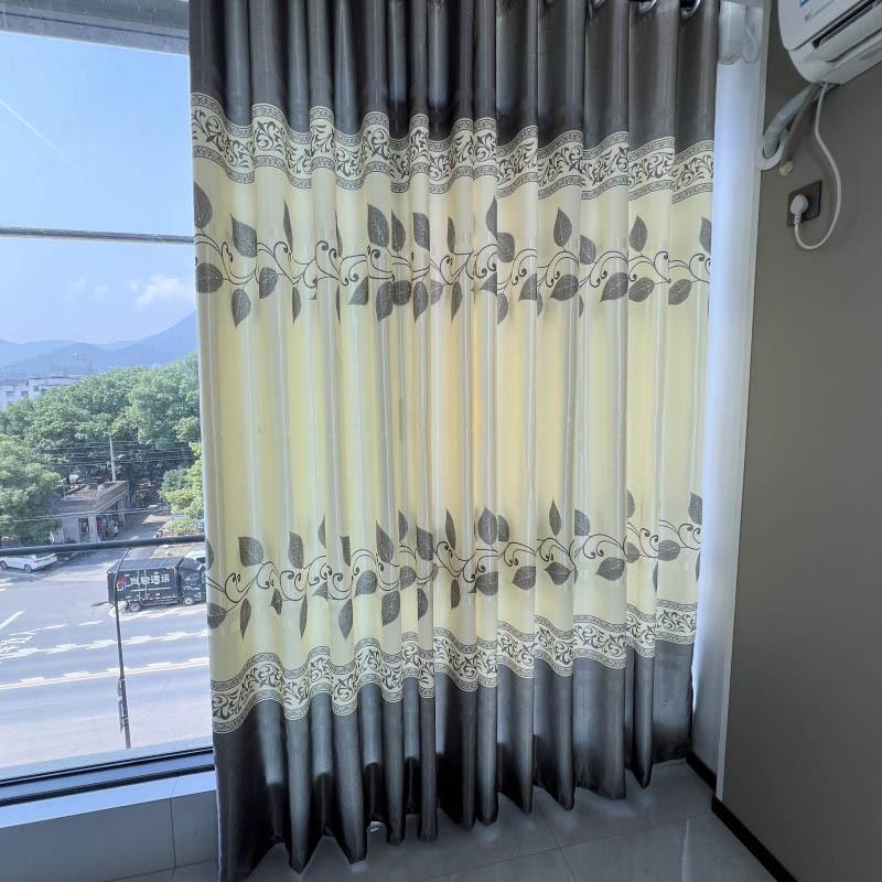 田园风单面印花短帘成品窗帘卧室客厅阳台落地窗飘窗遮光布落地窗