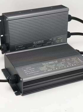 24V600W防水电源100-240V全压高PFC0.95户外防水电源36V48V600W