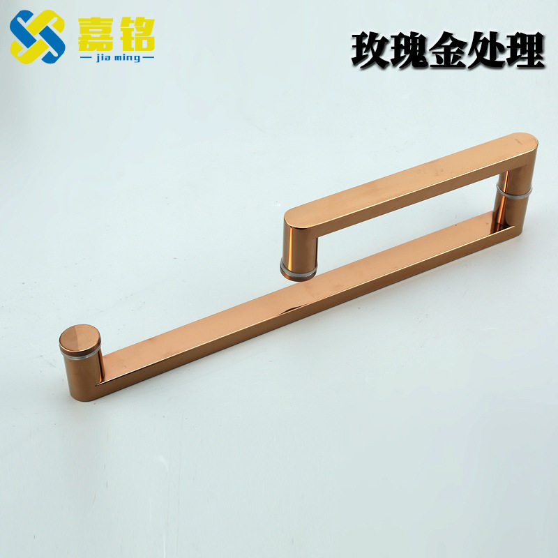 61K3304不锈钢拉手淋浴房L型把手浴室扶手推拉玻璃门方管对装拉手