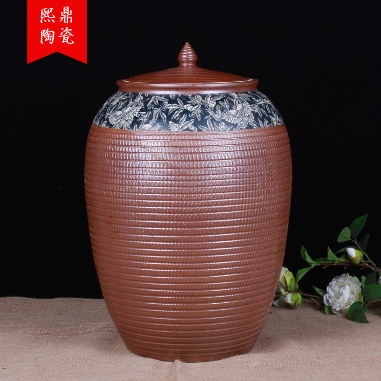 仿古手工颜色釉陶瓷米缸防潮防虫