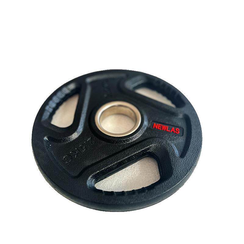 纽兰兹NEWLAS新款皮纹杠铃片三孔手抓孔防滑更有质感颜值在线单买