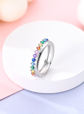 MYBEBOA美缤宝戒指女款2026新款拼接彩宝戒指独特漂亮