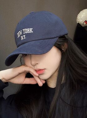 韩国棒球帽女夏款显脸小2022年新款时尚宽帽檐鸭舌帽子男ins潮流