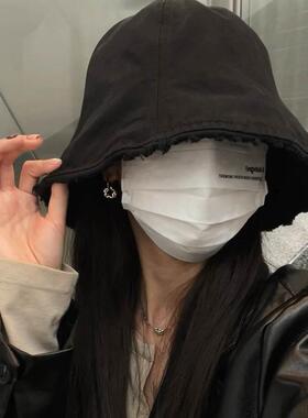 TUshu/早八素颜氛围感大版渔夫帽子女～百搭不挑人显脸小圆顶盆帽