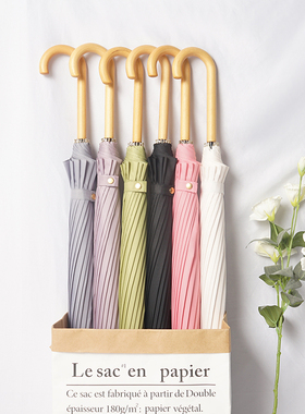 16骨长柄雨伞大号暴雨专用伞男士超大晴雨两用自动直杆伞ins风女