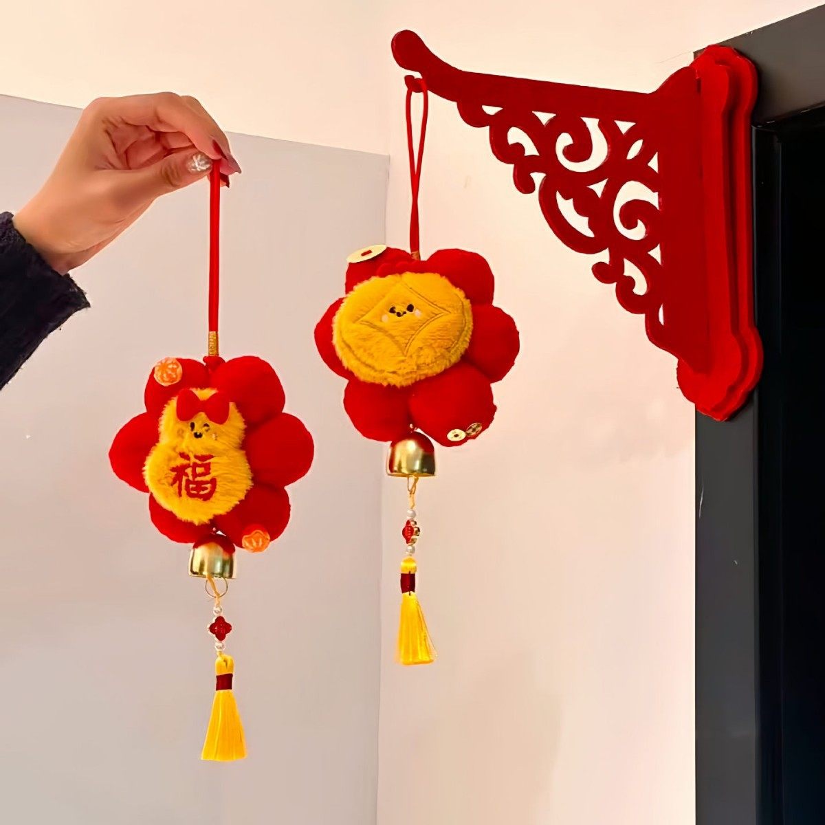 2026马年新年装饰挂件新款毛绒客厅喜庆氛围布置春节入户门小挂饰,节庆用品/礼品,挂饰/生肖挂饰,淘宝优惠券,粉丝福利购,淘宝优惠卷
