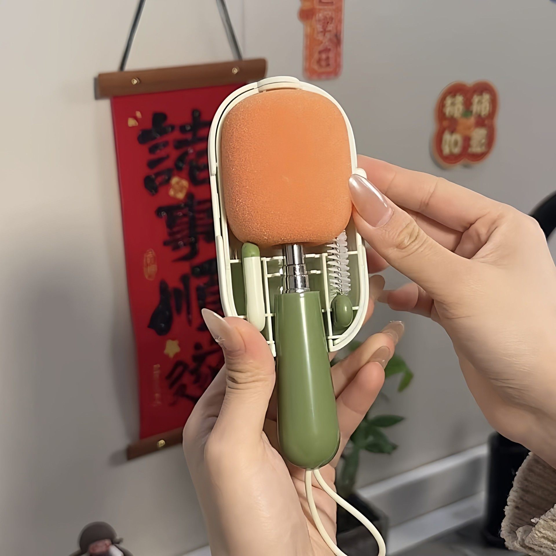 可携式伸缩杯刷套装旅游随身长柄水杯刷带宝宝外出清洁奶瓶刷收纳,家庭/个人清洁工具,杯刷/瓶刷,淘宝优惠券,粉丝福利购,淘宝优惠卷