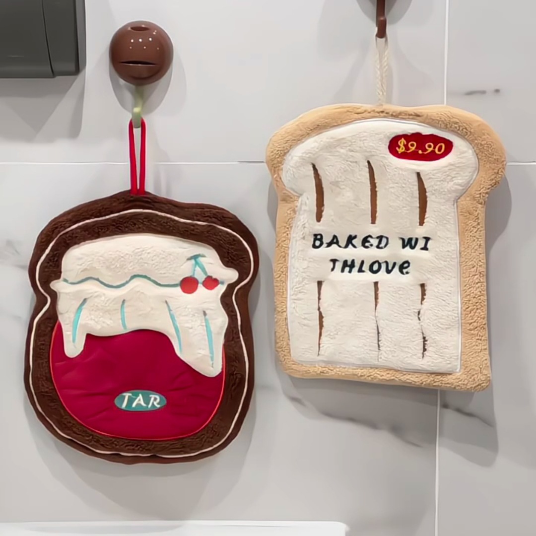 面包擦手巾挂式高颜值擦手布吸水