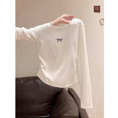 赠运费险儿童蝴蝶结印花长袖T恤