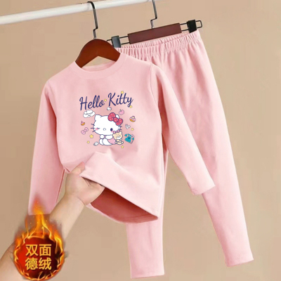 赠运费险儿童KT猫印花睡衣套装