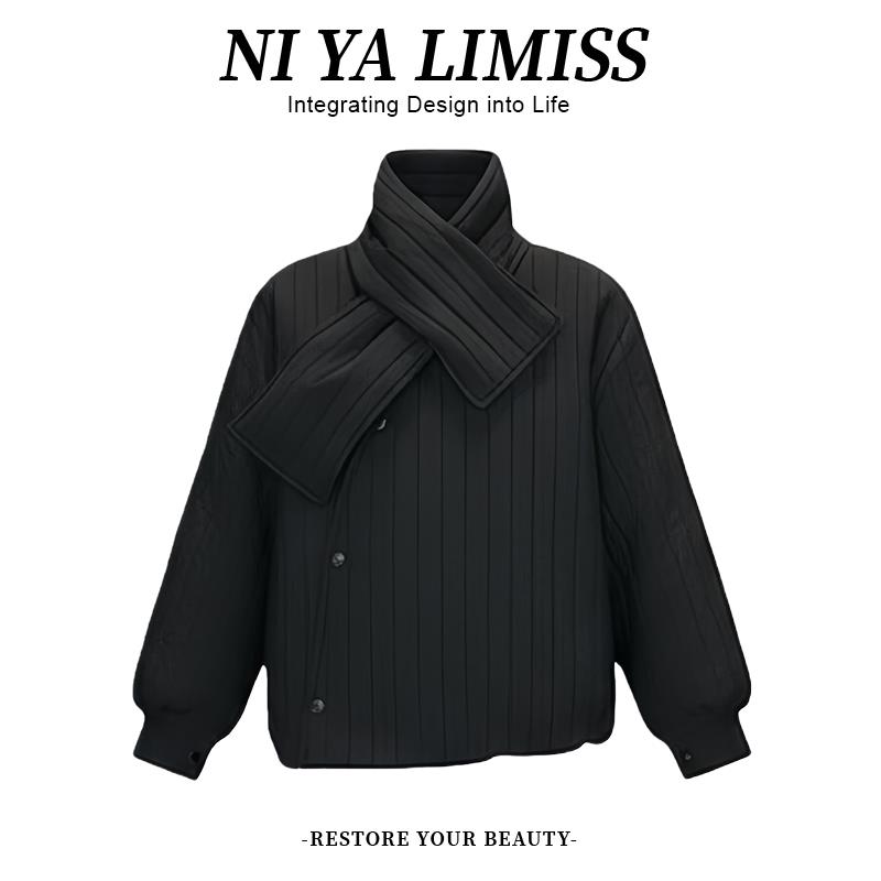 ROUMIKL大方得体穿搭三件套女2025冬季新款加绒服短外套宽松阔腿