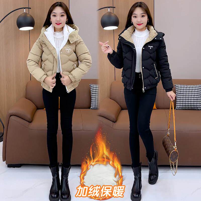 ROUMIKL2025新款冬装显瘦收腰衣外套女休闲小个子服加绒加厚袄