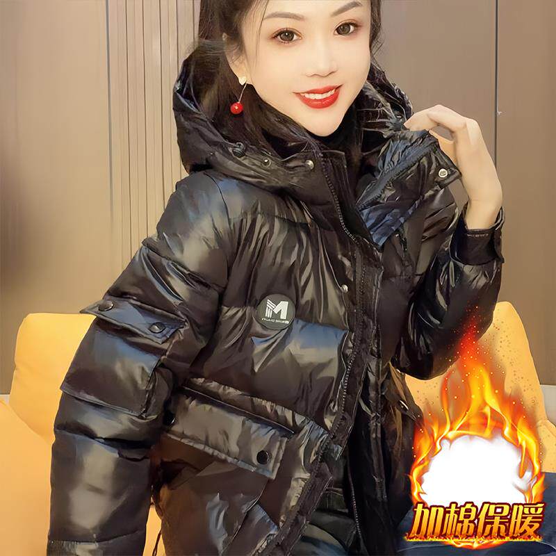 ROUMIKL服女款2025冬季新款连帽短款加厚面包服洋气独特别致小袄