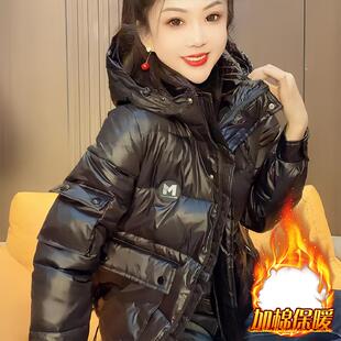 ROUMIKL服女款2025冬季新款连帽短款加厚面包服洋气独特别致小袄