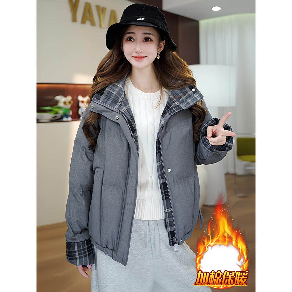 ROUMIKL2025新款服女款洋气独特别致小袄冬季加绒加厚保暖短外套