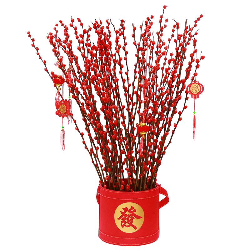 银柳真花鲜枝新年装饰品盆景挂件