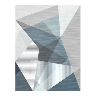 北欧几何地毯客厅沙发茶几垫ins卧室家用房间床边办公室满铺地垫