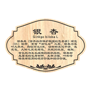 树牌挂牌diy定制植树节吊牌幼儿园班级认养认领树名信息果树景区植物树木花草名称标识牌介绍铭牌告示牌子