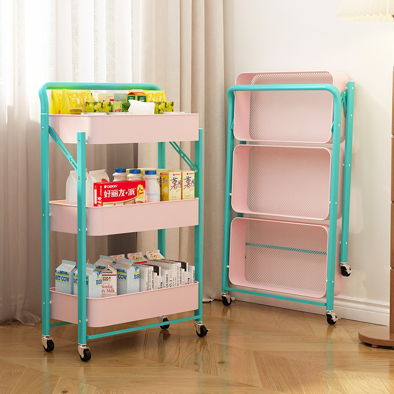 多巴胺可折叠小推车零食置物架子