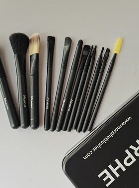 现货美国Monrphe12支化妆刷套装便携款眼影刷腮红刷全套送铁盒