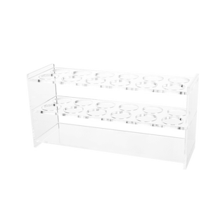 翌哲 ml 10ml 25ml 50ml 100ml有机玻璃比色管架试管架 6孔 12孔 单/双排具塞比色管玻璃比色管玻璃试管花架