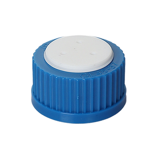 液相流动相瓶盖 相液瓶补料瓶盖 子1/2/3孔GL45螺口丝口蓝盖试剂瓶盖进样瓶盖四氟实心盖顶空瓶开孔 实验室用