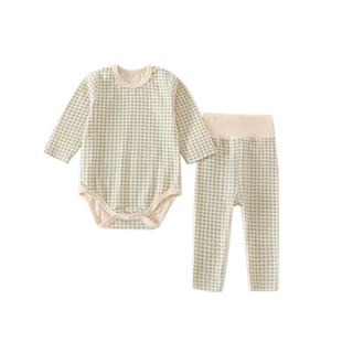 婴儿睡衣春装衣服宝宝家居服打底内衣秋冬天包屁高腰护肚套装秋裤