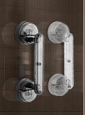 玻璃门把手新款吸盘拉手推拉门浴室门衣柜冰箱卫生间免打孔手柄