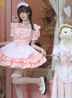 大码200斤伪娘cosplay用品日系可爱软妹女仆装连衣裙女佣制服套装