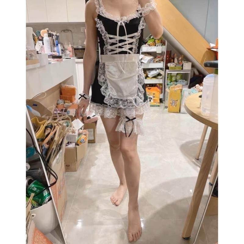 男仆装性感纯欲大码cos加大围裙猫耳变装伪娘女装大佬cos服女仆 - 封面