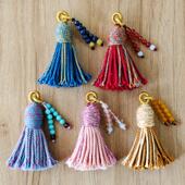 手工编织短粗胖小流苏穗子手搓棉线文玩手串配件手机挂件diy材料